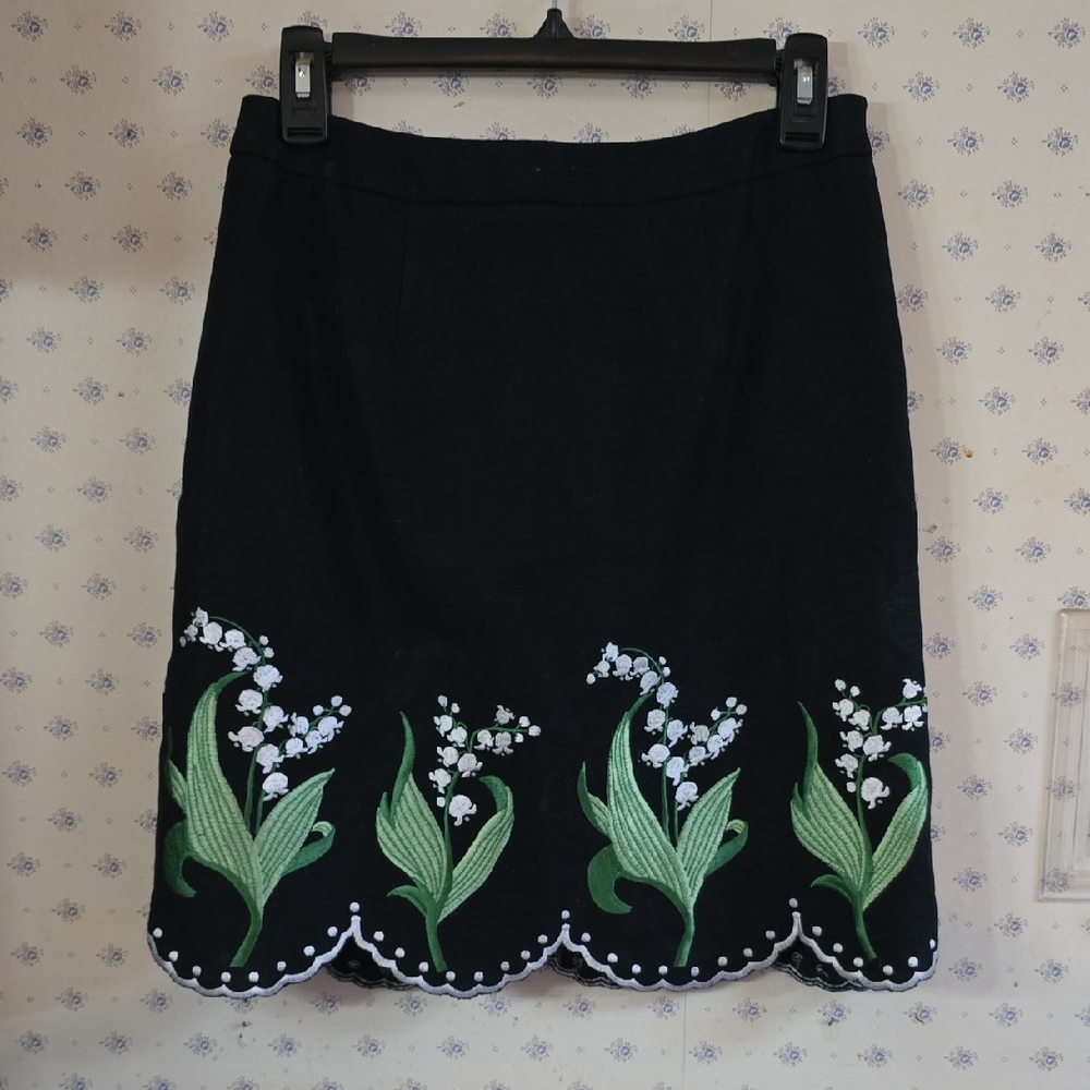 Etcetera Black Embellished Mini Pencil Skirt